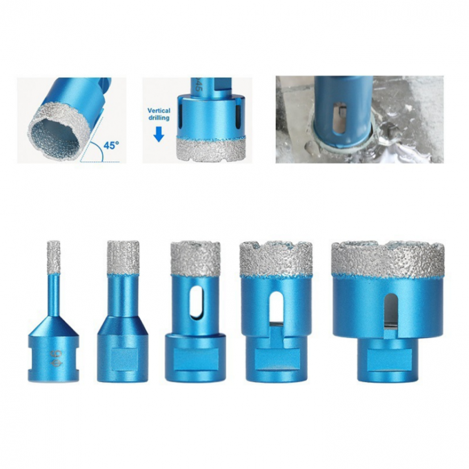 Wet Dry Diamond Core Cutting Bits Set For Porcelain Tile Diamond