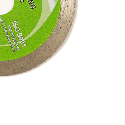 4.3inch 110×1.2/1.8×10×20mm Cold Press Continuous Rim Diamond Blade For Ceramic , Marble With Long Cutting Life