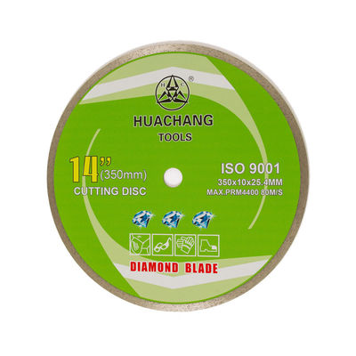 14 Inch Continuous Rim Diamond Blade For Angle Grinder 350mmx2.2/3.2x10x25.4mm