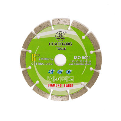 150x22.23mm 6 Inch Segmented Diamond Blade For Cutting Concrete Brick Stone