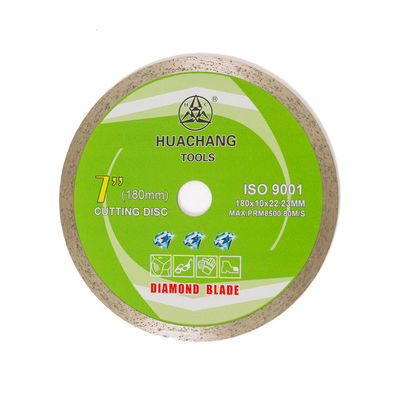 7 In Continuous Rim Wet Dry Cut Diamond Blade For Cutting Marble 180x22.2mm