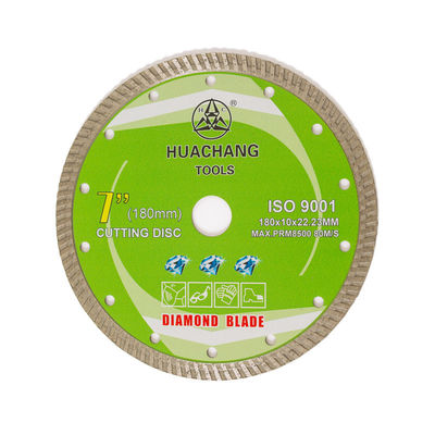 Cold Press 7inch 180×1.6/2.6×10×22.23mm Turbo Diamond Blade For General Purpose , Ceramic , Marble And Concrete