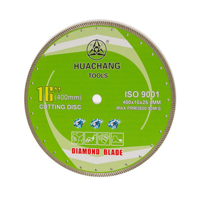 High Quality 16inch 400x10×25.4mm Dry Cut Continuous Diamond Turbo Blade For Granite 16inch 400mmx25.4mm