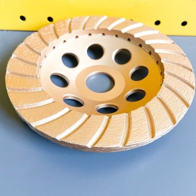 HuaChang Tool 6inch Sintered 150mm Diamond Continuous Turbo Grinding Cup Wheel For Concrete , Stone,Building Materials