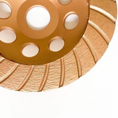 High Quality 7inch 180×4.5×20×22.23mm Diamond Continuous Turbo Grinding Cup Wheel For Concrete , Stone