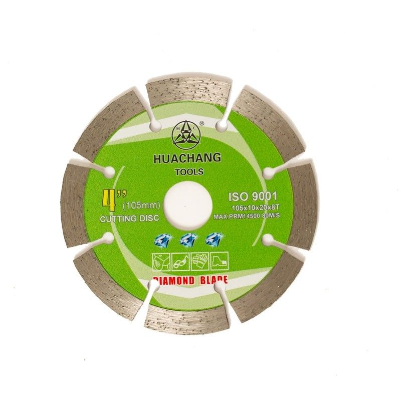 High Quality Cold Press 4inch 105×1.2/1.8×10×20×8T Segmented Diamond Blade For General Purpose , Stone