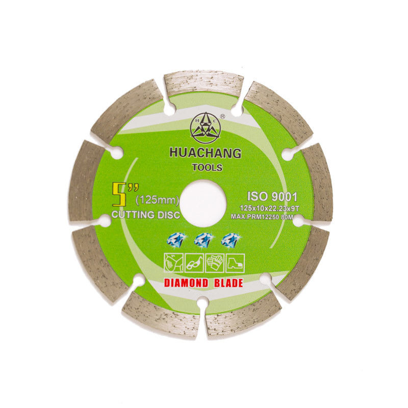 Cold Press 5inch 125×1.2/1.8×10×22.23×9T Segmented Diamond Blade For General Purpose , Stone And Concrete