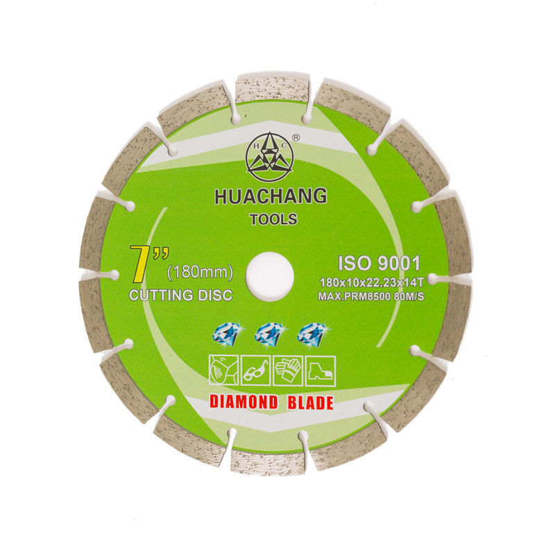 Cold Press 7inch 180×1.6/2.2×10×22.23×14T Segmented Diamond Blade For General Purpose , Stone And Concrete