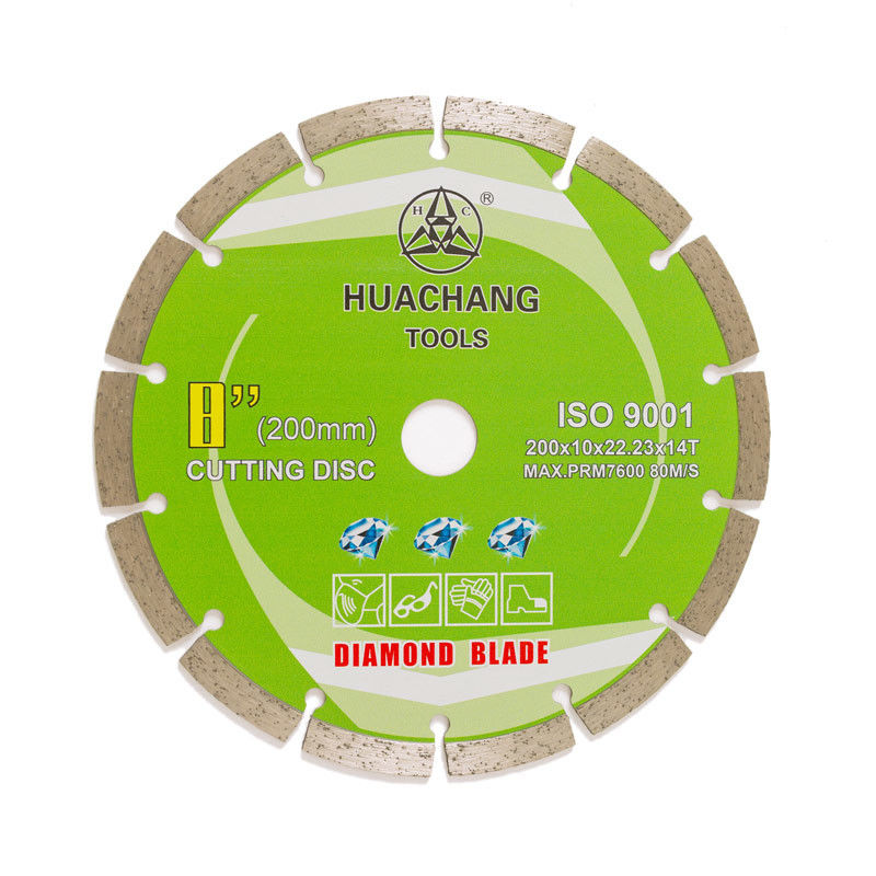 Cold Press 8inch 200×1.6/2.2×10×22.23mm×14T Segmented Diamond Blade For General Purpose , Stone And Concrete