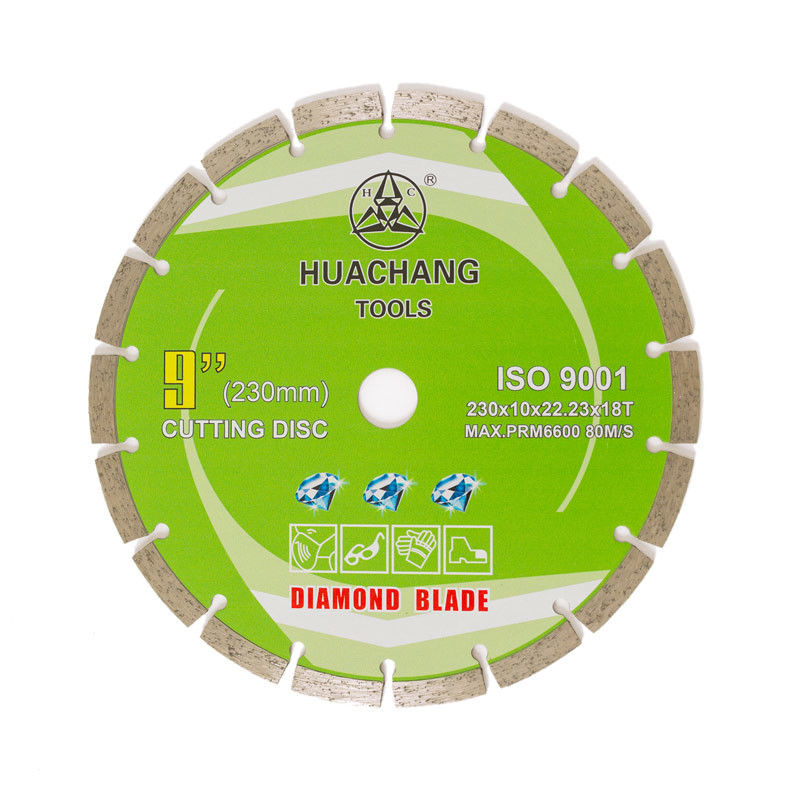230x22.23mm 9&quot; X 7/8&quot; Segmented Diamond Blade Dry Cutting 230mm Porcelain Cutting Disc