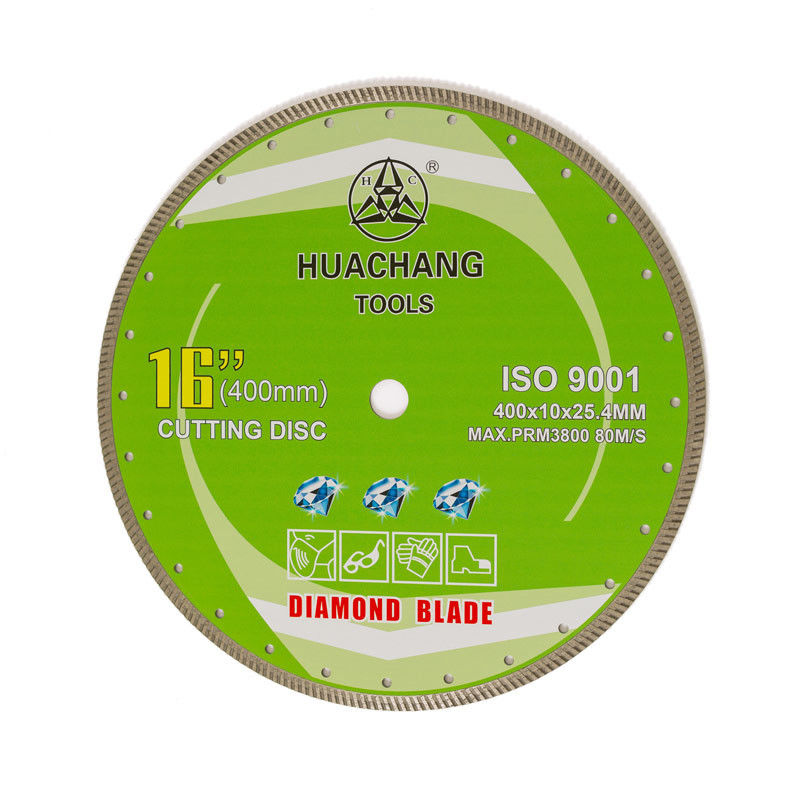 High Quality 16inch 400x10×25.4mm Dry Cut Continuous Diamond Turbo Blade For Granite 16inch 400mmx25.4mm