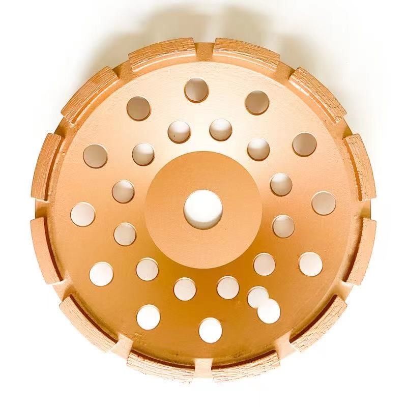 Factory 7inch Laser Welded 180mm Diamond Single Row Grinding Cup Wheel For Concrete , Stone,Hard Building Materials